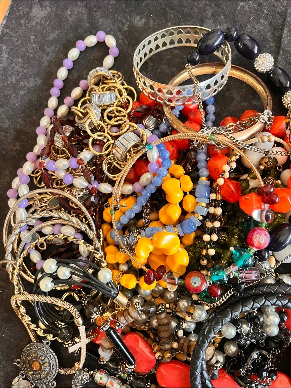 Craft & Wearable Lot - Assorted Bracelets & Necklaces